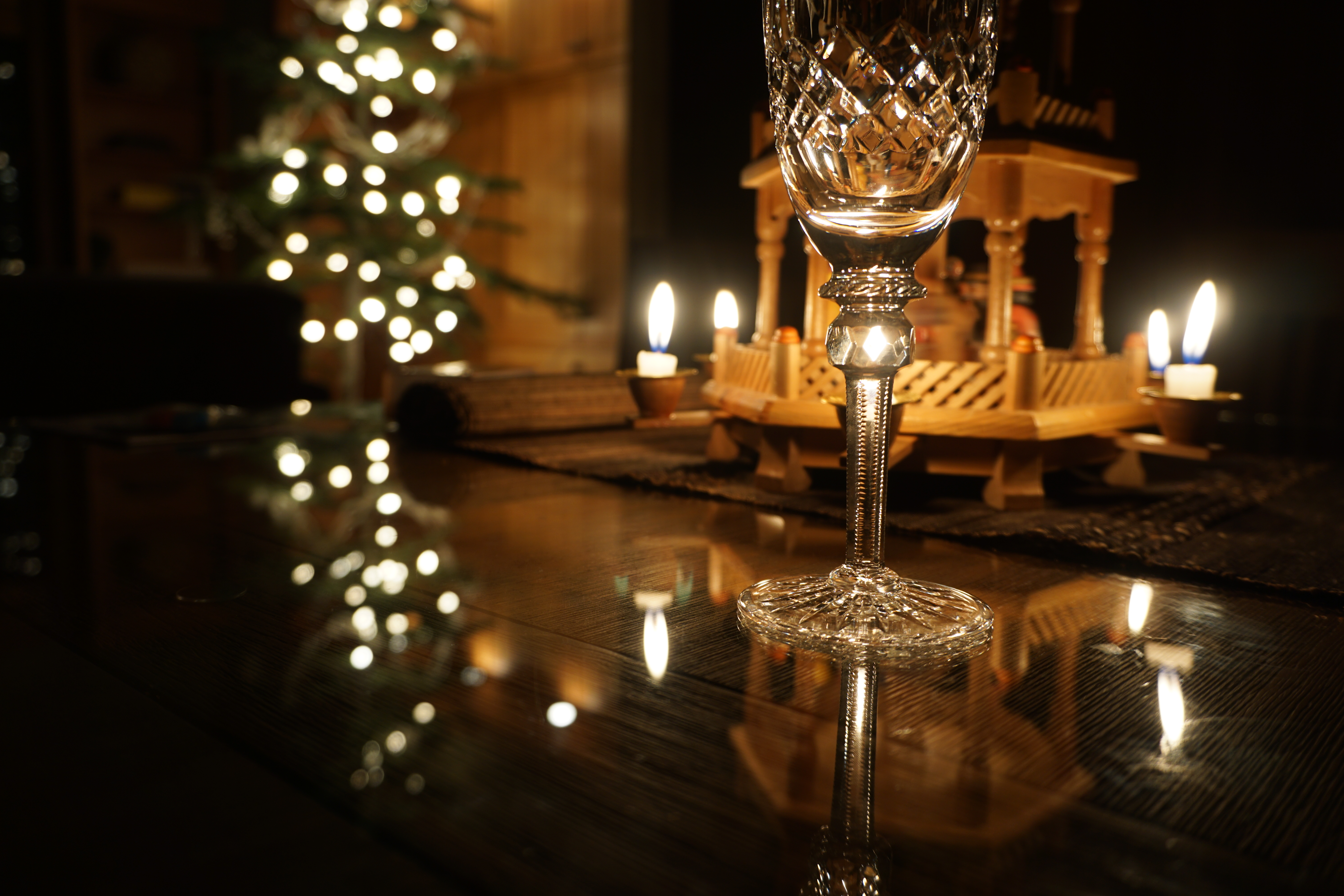 slovakian crystal, weihnachts pyramide, christmas lights